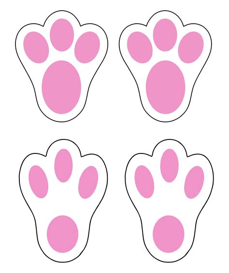 Printable Cut Out Easter Bunny Footprints Printable Word Searches