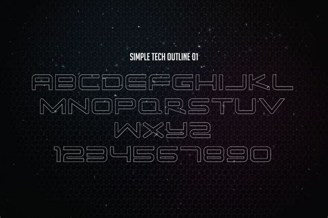 Simple Tech Font On Yellow Images Creative Store