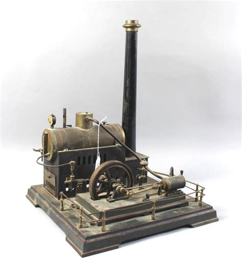 Antique Large Scale Model Stationary Steam Engine Retaining