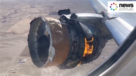 Dramatic Video Shows United Airlines Engine Burst Into Flames Over