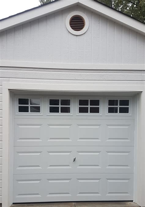 Steel Insulated Garage Door With Stockton Window 8 X 7 Metal Vinyl
