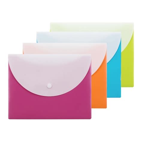 Poly Envelopes With Snap Button Closure 2 Pocket Pp A5document Wallets