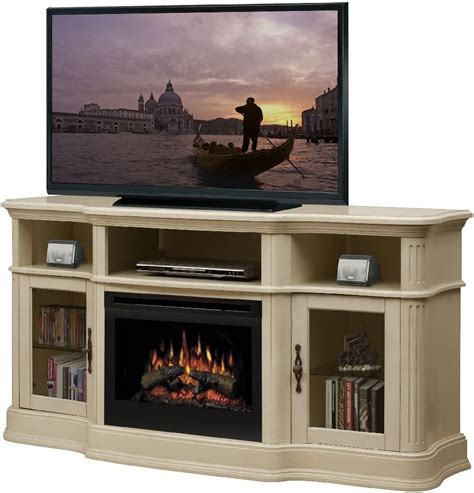 Portobello 68 Tv Stand With Electric Fireplace Insert Style Logs