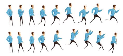 Running And Jumping Man Animation 483065 Vector Art At Vecteezy