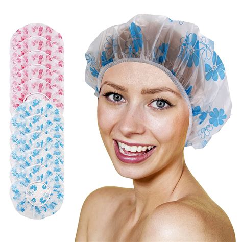 Buy Shower Caps 10 Pcs Waterproof EVA Shower Caps For Women Men