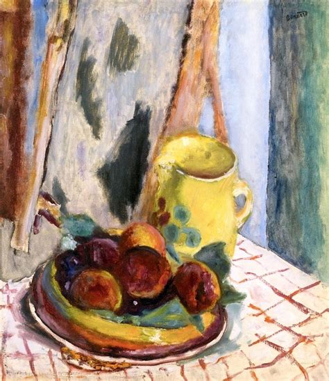 Still Life With Peaches And Yellow Pot Pierre Bonnard Circa 1931