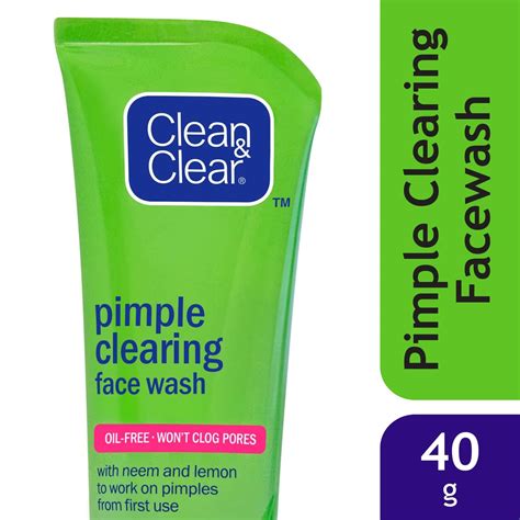 Buy Clean And Clear Pimple Clearing Face Wash 40g Online And Get Upto 60