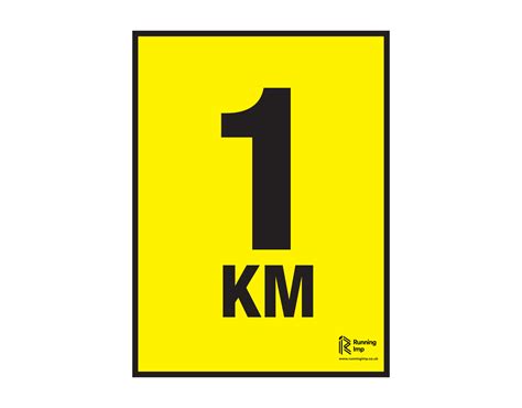 Set Of 1 10 Large Kilometre Marker Event Signs Running Imp Running Imp