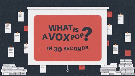 What Is A Vox Pop In 30 Seconds Youtube