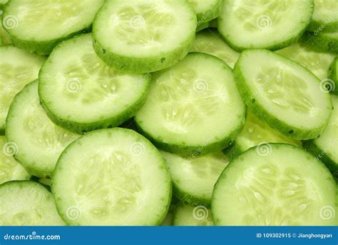 Fresh Cucumber Slices Stock Image Image Of Natural 109302915