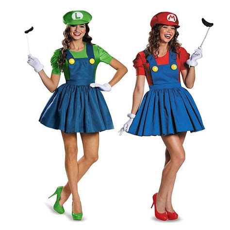 Buy Halloween Super Mario Luigi Bros Costume Women