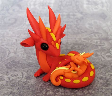 Firey Mama And Baby Dragon By Dragonsandbeasties On Deviantart