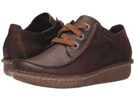 Lyst Clarks Funny Dream Brown Leather Women S Lace Up Casual Shoes