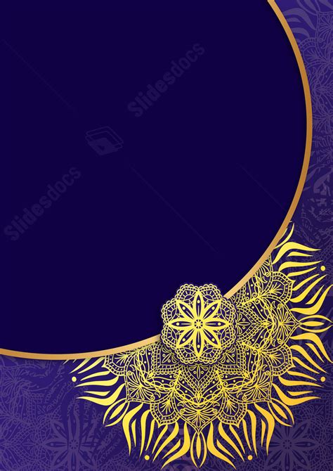 Golden Moon With Ramadan Texture Page Border Background Word Template