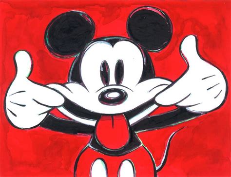Mickey Mouse Funny Face Original Painting 50 X 55 Cm Catawiki
