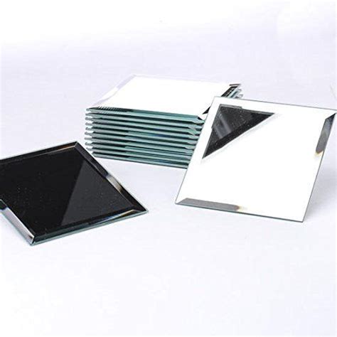 This large wall mirror is a 26 in. Amazon.com: Package of 12 Beveled Edge Square Mirrors Each ...