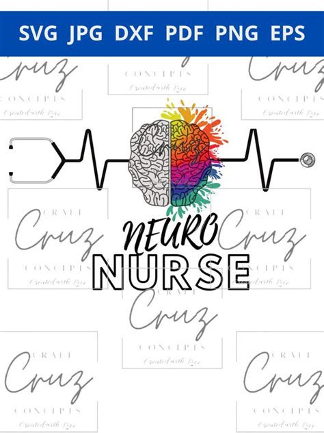 Neuro Nurse Svg Png  Etsy