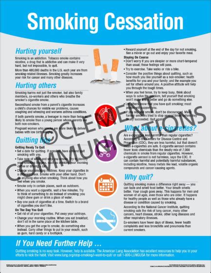 health and wellness smoking cessation poster