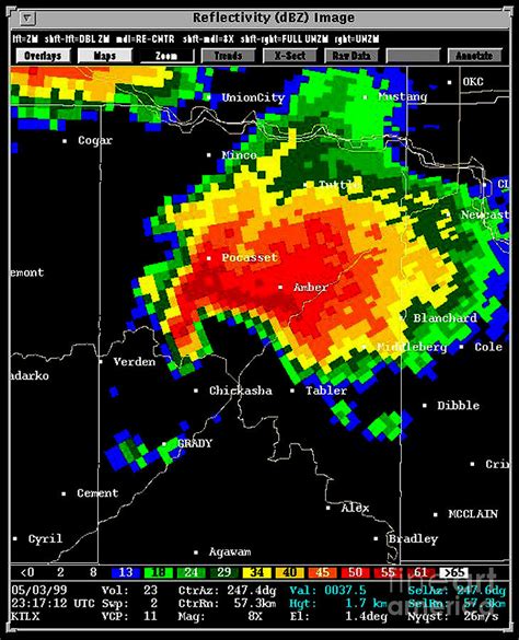 Supercell With Hook Echo Radar Photograph By Science Source Pixels