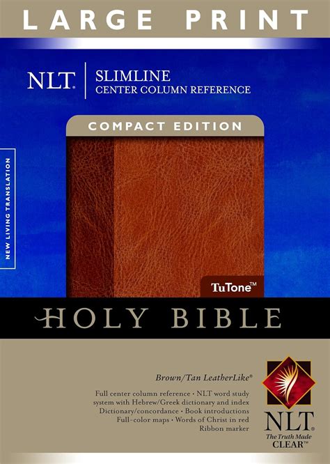 Slimline Center Column Reference Bible Nlt Compact Edition Large