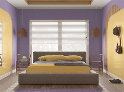 Purple Two Colour Combinations For Bedroom Walls Beautiful Homes
