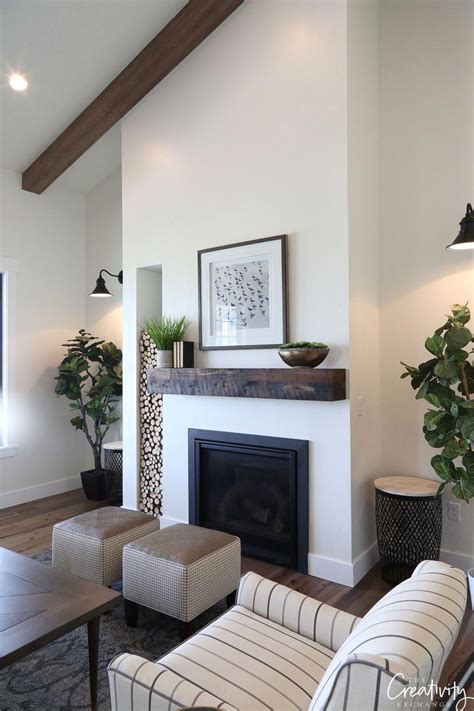Modern Farmhouse Living Room Fireplace Coastallivingrooms