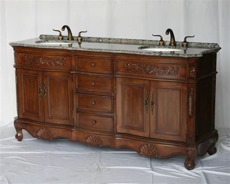 Comparing with refined vintage vanities, here open shelving is. 72" Adelina Antique Style Double Sink Bathroom Vanity in ...