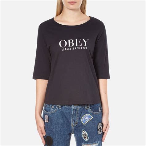 Obey Clothing Womens Obey Vanity Top Black Womens Clothing