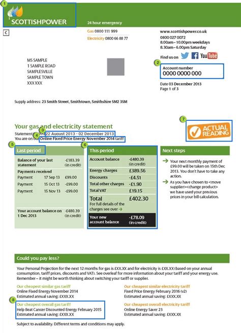 Your energy bill gives you lots of information about your gas and electricity. Scottish Power Gas & Electricity Bill Explained | Free ...