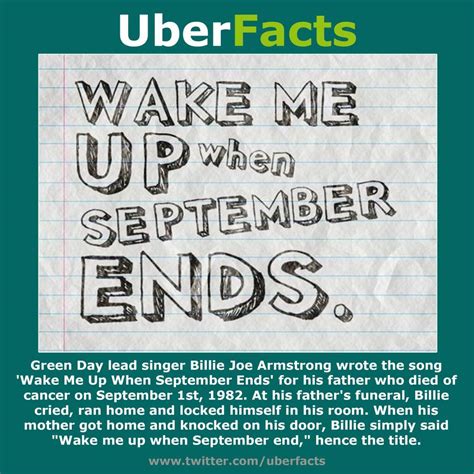 Uberfacts On Twitter The Story Behind Green Days Wake Me Up When