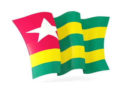 Waving Flag Illustration Of Flag Of Togo