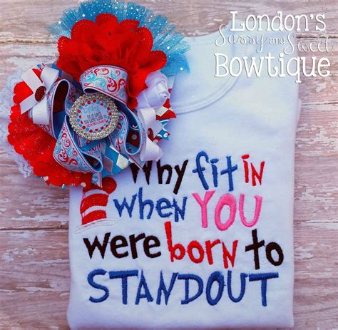 Why Fit In When You Were Born To Standout Embriodered T Shirt