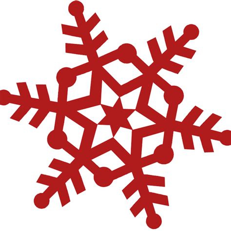Red Snowflake Clipart Clipart Best