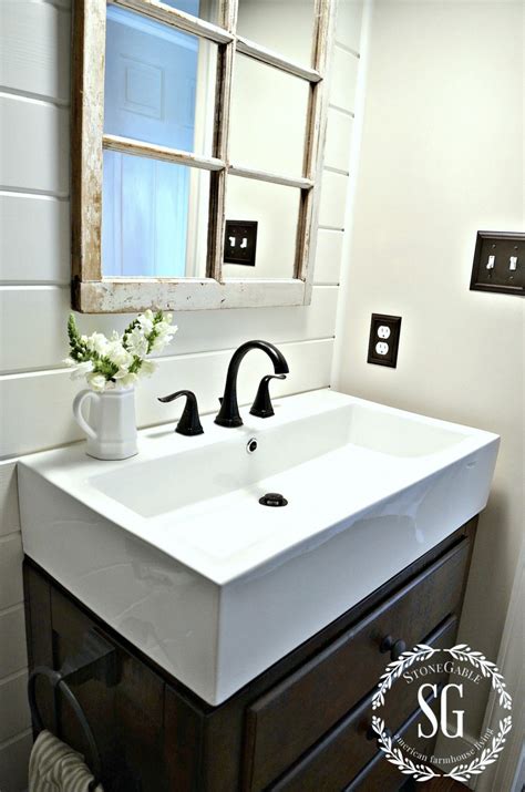 Incorporating a farmhouse sink into your home is a great way to improve the beauty and functionality of your interior. FARMHOUSE POWDER ROOM REVEAL - StoneGable