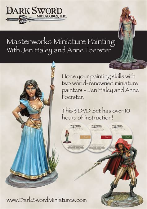 Jen Haley Anne Foerster Masterworks 3 DVD Set Dark Sword Miniatures