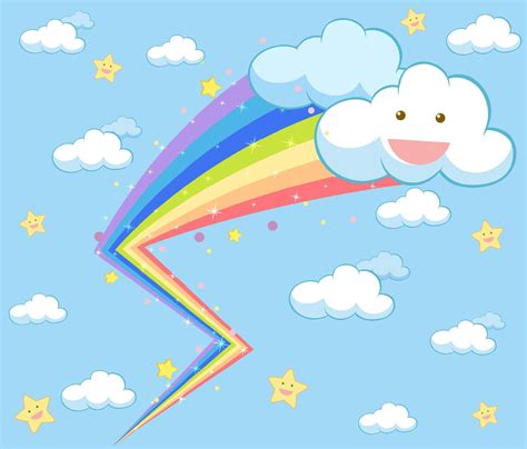Cute Pastel Rainbow Background 12252235 Vector Art At Vecteezy