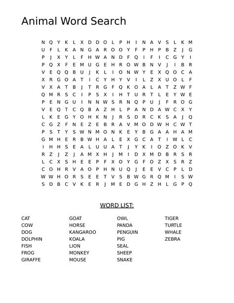 Make Your Own Word Search Puzzle Printable