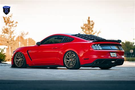 Ford Shelby Mustang Gt350 Red With Bronze Rohana Rfx10 Aftermarket