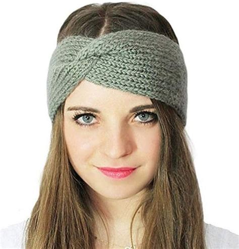 Winter Knit Headbands Chunky Headwrap For Women Crochet Turban Knitted