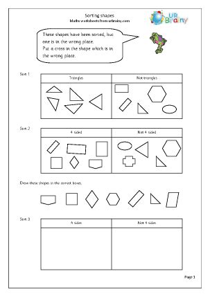 Sorting 2D shapes