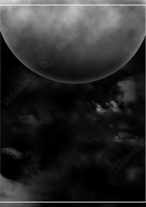 Moon Concealed By A Veil Of Darkness Page Border Background Word