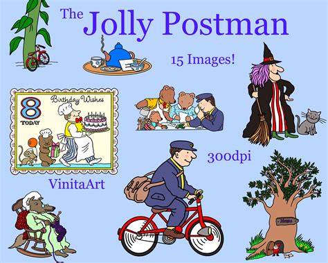 The Jolly Postman storybook clipart digital download | Etsy in 2021 | Book clip art, Storybook ...