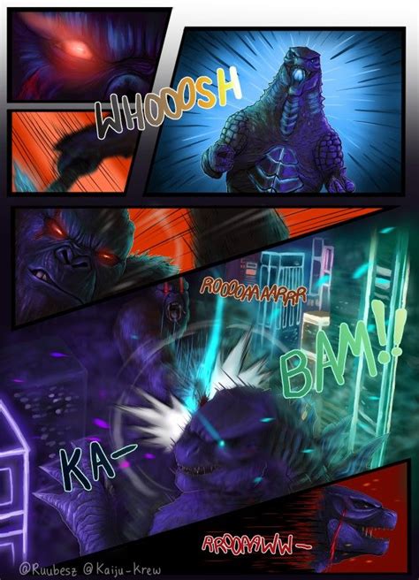 Godzilla Vs Kong Comic Page By Kaiju Krew On Brink All Godzilla Monsters Godzilla King