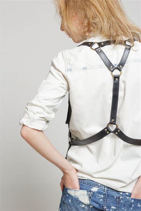 Black Leather Women Body Harness Belt Harness Fashion Fashion Body