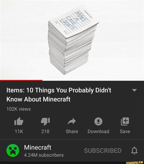 Items 10 Things You Probably Didn T Know About Minecraft IFunny