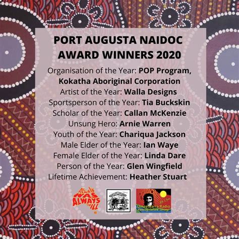 Port Augusta Naidoc 2020 Person Of The Year Glen Wingfield Kokatha