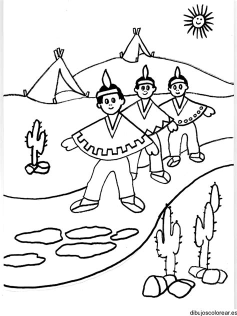 Dibujos Para Colorear De Niños Indígenas Imagui