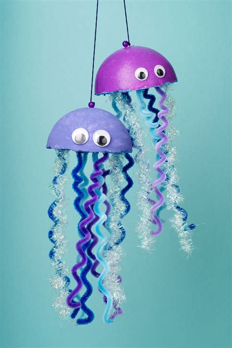 Diy Colourful Jellyfish Craft For Kids Jellyfish Craft Colorful