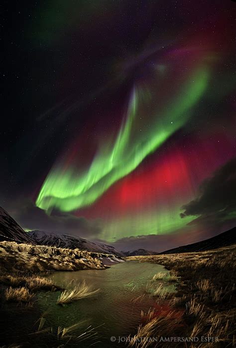 Rare Red Auroras Over Blonduos Iceland Wildernesscapes Photography