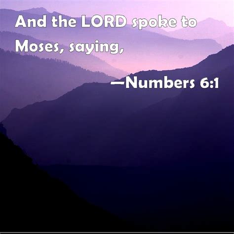 Numbers 61 And The Lord Spoke To Moses Saying